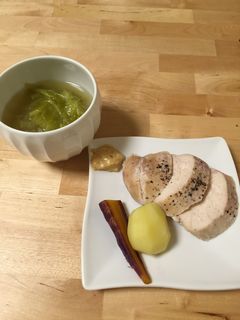 圧力鍋二段調理!蒸し鶏&蒸し野菜とスープ-レシピのメイン写真