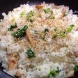 菜の花と金目鯛の干物の土鍋炊き込みご飯