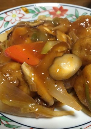 ジャガ団子の甘酢あんかけ-レシピのメイン写真