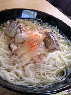 サバ缶と玉ねぎのにゅうめん-レシピのメイン写真