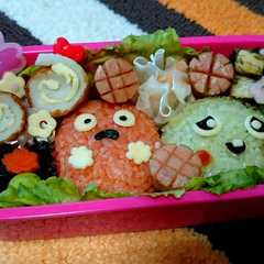รูปของ キャラ弁♡ガチャピンとムック