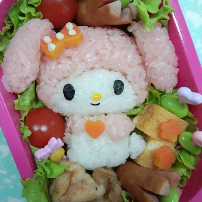 キャラ弁＊マイメロディ＊マイメロ by zun−ko 【クックパッド