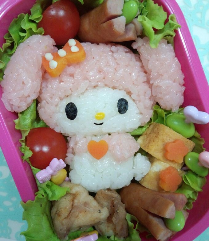 レア　マイメロディ　マイメロ　弁当　パズル　フィギュア　キャラ弁　当時もの 新品未開封❤️マイメロディ お弁当をつくろう キャラ弁 パズル