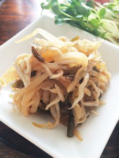 簡単副菜☆もやしとシラスの梅昆布ナムル-レシピのメイン写真