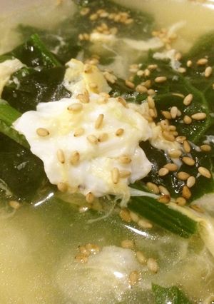 ✾ほうれん草の中華風かき玉スープ✾-レシピのメイン写真