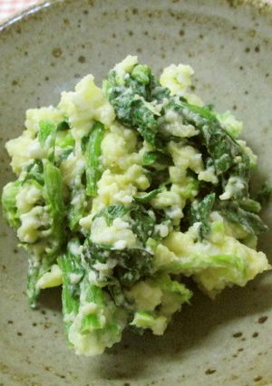 春においしい！菜の花と卵とポテトのサラダ-レシピのメイン写真