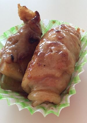 ブロッコリーの茎の肉巻き-レシピのメイン写真