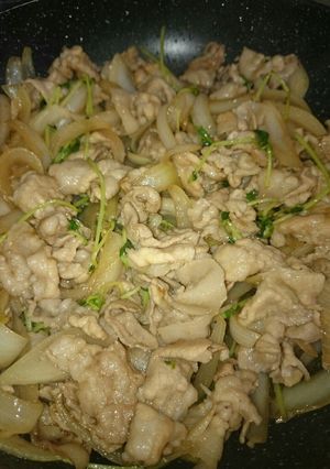 【超簡単】豚バラ味ポン炒め-レシピのメイン写真