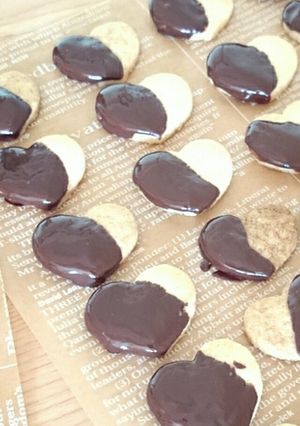 袋でもみもみ簡単チョコかけクッキー☆-レシピのメイン写真