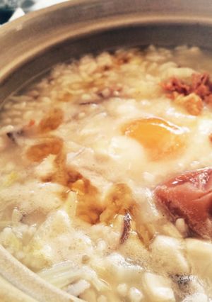 しいたけ＋白菜＋生姜のポカポカ中華粥-レシピのメイン写真