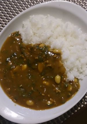栄養満点ほうれん草と大豆入りカレー-レシピのメイン写真