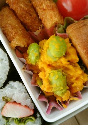 お弁当に☆カボチャと枝豆のサラダ-レシピのメイン写真