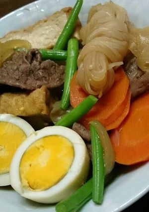 具だくさんの甘口すき煮-レシピのメイン写真