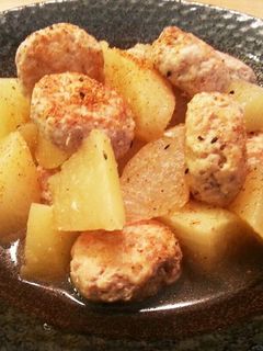 ホッとする味☆鶏つくねと大根の煮物-レシピのメイン写真