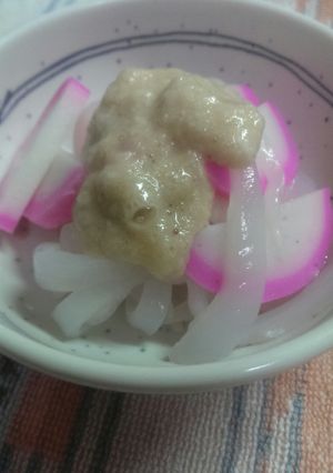 いかそうめんとかまぼこのとろろあえ-レシピのメイン写真