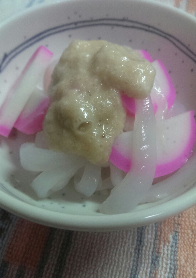 いかそうめんとかまぼこのとろろあえ-レシピのメイン写真