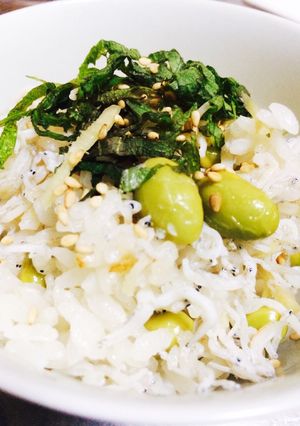 釜揚げしらすと枝豆のサッパリ炊き込みご飯-レシピのメイン写真