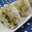 じゃこと高菜のにんにく醤油にぎり