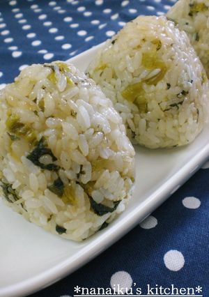 じゃこと高菜のにんにく醤油にぎり-レシピのメイン写真