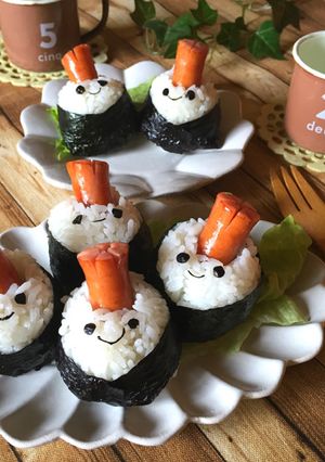 キャラ弁にも＊ごてあらポーおにぎりちゃん-レシピのメイン写真
