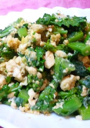 麺つゆで菜の花炒め、おかか乗せ♪-レシピのメイン写真