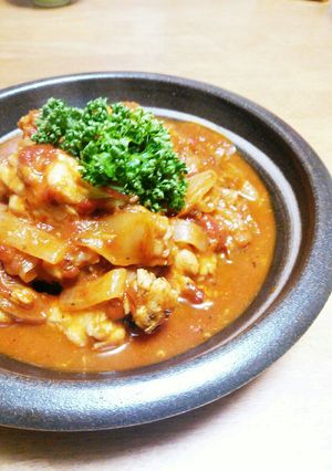 じっくり煮込んだ鶏手羽元のトマト煮♡-レシピのメイン写真