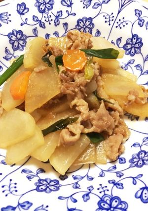 大根と豚肉のﾄﾛｯと炒め-レシピのメイン写真