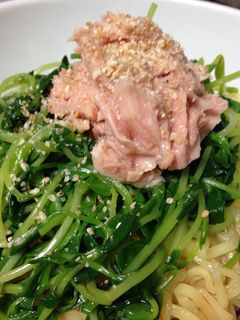 豆苗とツナの冷やし麺-レシピのメイン写真