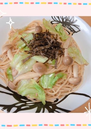 ドレッシングでヘルシー和風パスタ-レシピのメイン写真