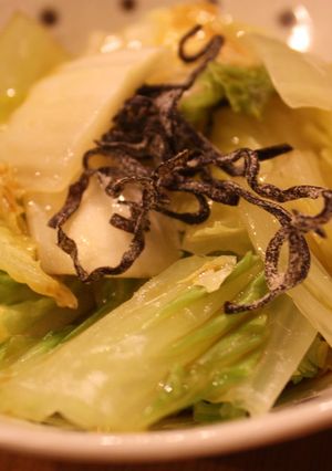 蒸し白菜にポン酢＆塩昆布-レシピのメイン写真