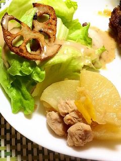 大根と鶏肉の柚子味噌煮込み-レシピのメイン写真