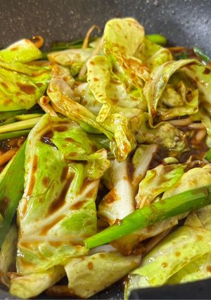 【1人分】にんにく味噌野菜炒めと焼飯-レシピのメイン写真