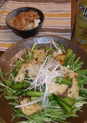 鰤とアスパラの梅バター炒め-レシピのメイン写真