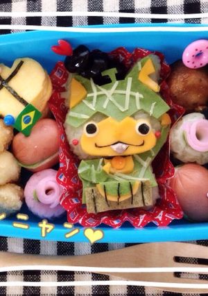 妖怪ウォッチ キャラ弁 メロンニャン♡-レシピのメイン写真