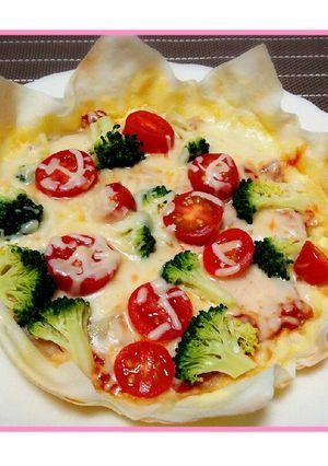 簡単!パリパリ春巻きピザ-レシピのメイン写真
