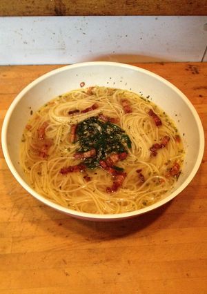 和風ペペロンチーノ風スープスパゲッティ-レシピのメイン写真