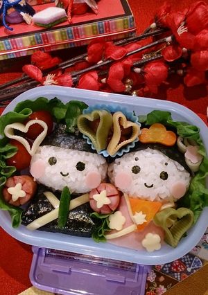 ひな祭り雛人形キャラ弁-レシピのメイン写真