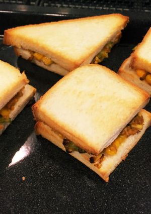 カリカリカレーホットサンド-レシピのメイン写真