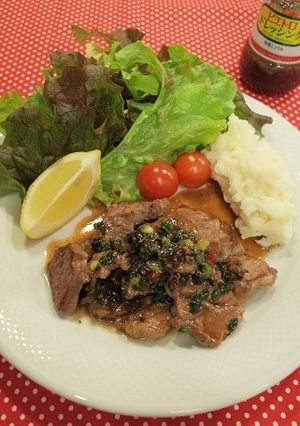 ピエトロドレッシングで簡単！和風ステーキ-レシピのメイン写真