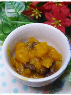 離乳食後期 かぼちゃと小豆の煮物-レシピのメイン写真