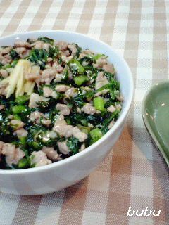 簡単♪豚と春菊の中華風トロトロ丼-レシピのメイン写真