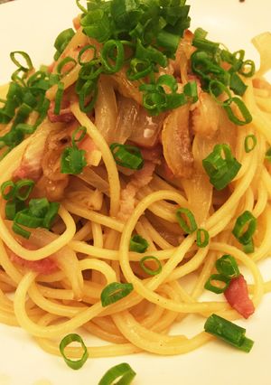 ベーコンと玉ねぎの和風パスタ-レシピのメイン写真