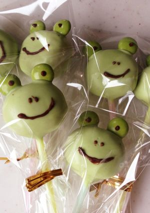 ケーキポップス＊カエル＊-レシピのメイン写真
