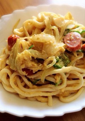カルボナーラうどん-レシピのメイン写真