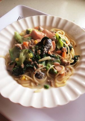 簡単☆鮭のクリームパスタ-レシピのメイン写真
