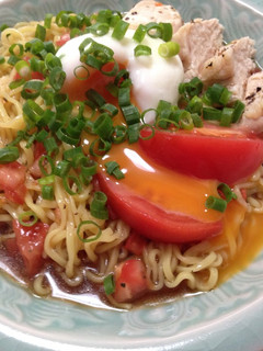 酸味と甘みまろやか☆トマト温玉冷やし中華-レシピのメイン写真