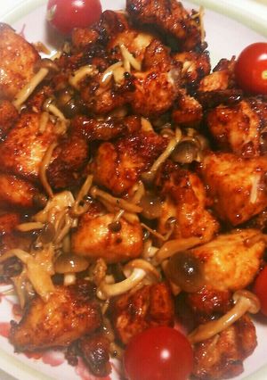 鶏むね肉の唐揚げ♪キノコレモンあえ-レシピのメイン写真