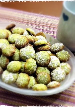 マーガリンで作る♪抹茶ラングドシャ♪-レシピのメイン写真