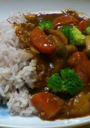 雑穀ご飯で♪ひき肉カレー-レシピのメイン写真