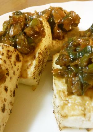 万能ネギ味噌♪焼き豆腐にのせて-レシピのメイン写真
